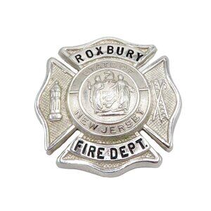 Vintage Roxbury New Jersey Fire Department Badge Morris County NJ